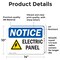 Signmission Electrical Panel Sign With Symbol, 14 in W x Rectangle, Vinyl Decal OS-2PACK-NS-D-1014-L-11671 - alternate 4